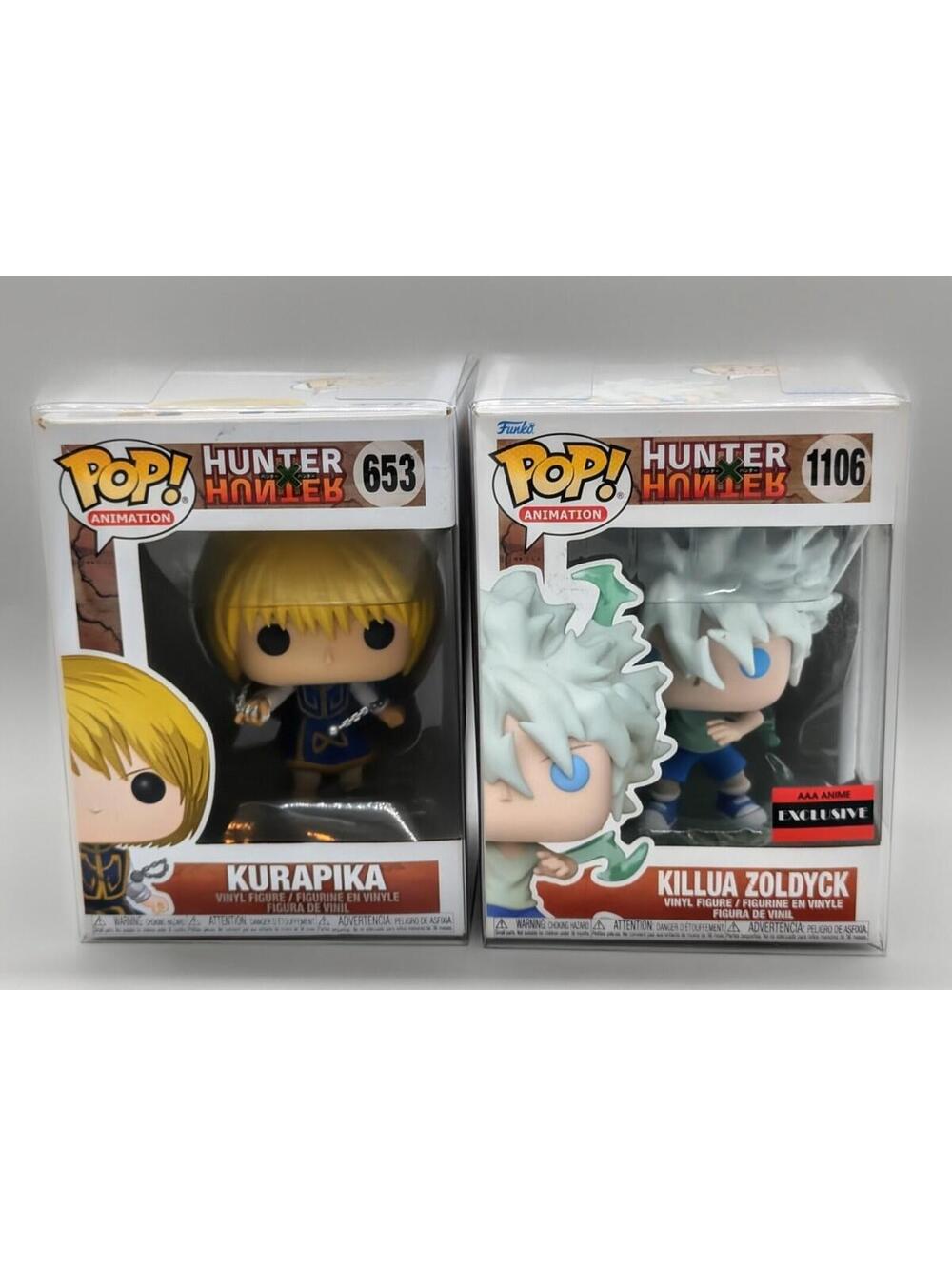 Funko Pop! Hunter X Hunter KILLUA ZOLDYCK #1106 AAA & Kurapika #753 + Protector